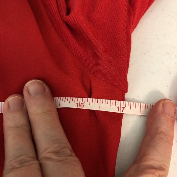 Bebe Red Deep V Body Suit Jumpsuit Sheer Front Long Sleeve One Piece Women Small - Picture 10 of 11